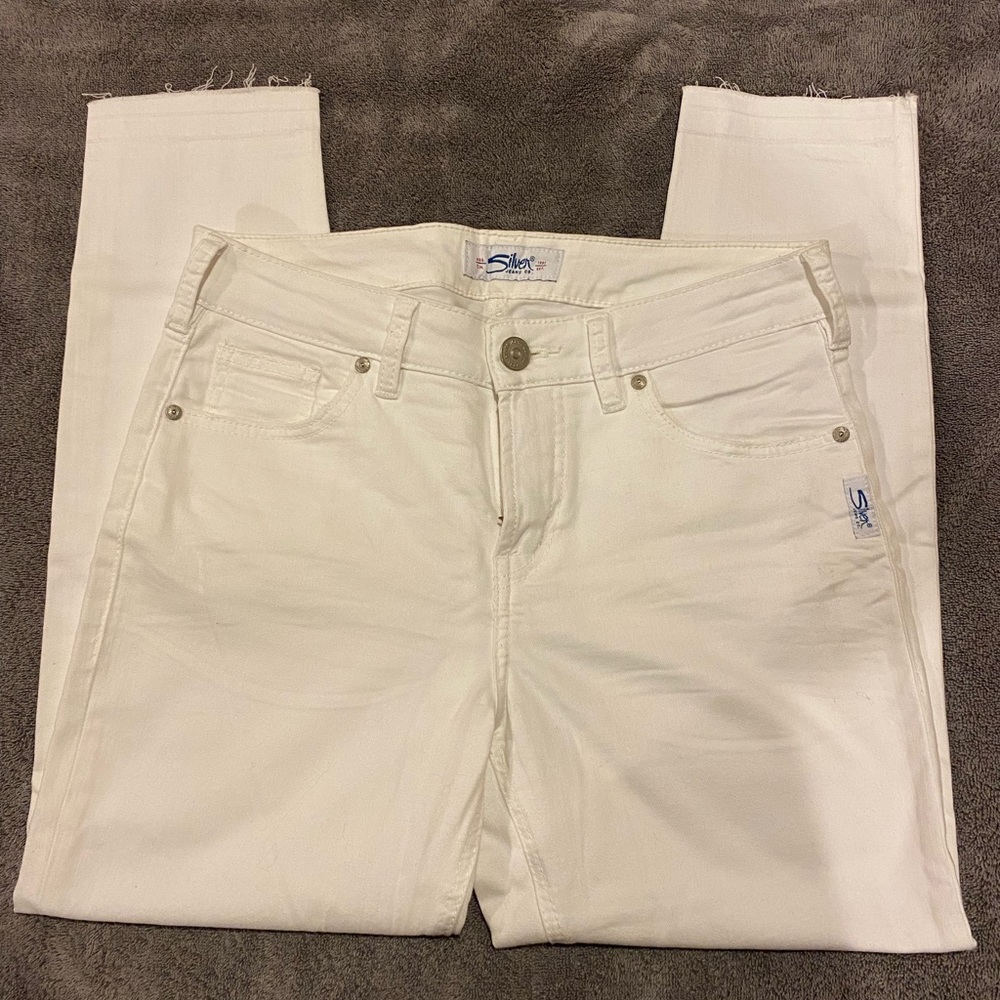 Silver Skinny Jeans